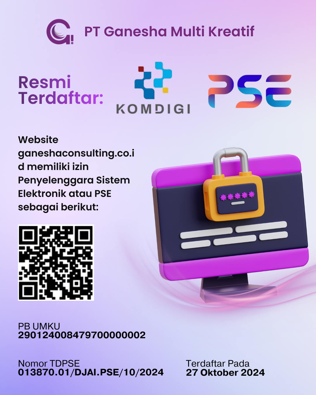 Ganesha Pse certificate